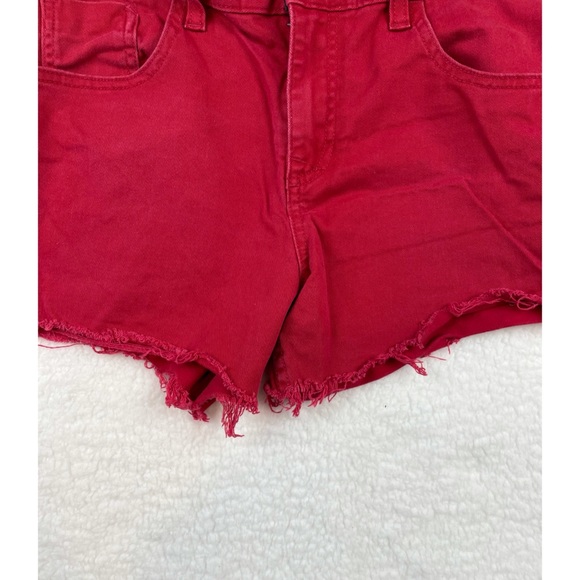 TONY HAWK • Red Denim Jean High-Waisted Shorts - Picture 6 of 9